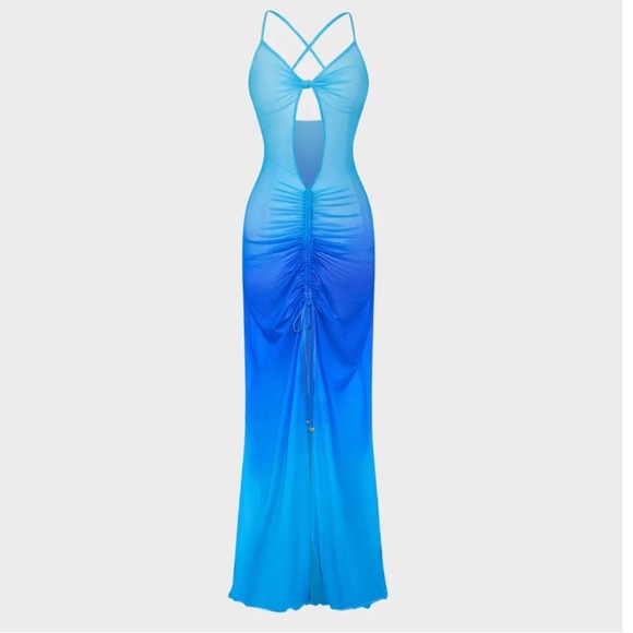 Andromeda Cut-out Maxi Dress (Blue-Gradient) - Picture 5 of 8